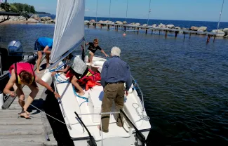 Käsmu Meremuuseum - Laager 2021 purjeka fikseerimine lõunapausiks