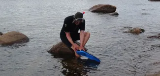 Käsmu Meremuuseum - Laager 2023 Aarne Vaik allveeujuja ja muuseumi peremees