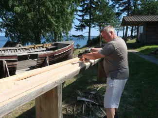 Käsmu Meremuuseum - Anti Kreem 2019 suvel EISTUK tüüpi paati lõpetamas