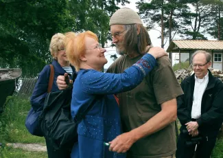 Käsmu Meremuuseum - 09.07.2008 president Tarja Halonen Käsmu Meremuuseumis