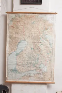 Käsmu Meremuuseum - Soome DV kaart nn. Kuusineni vabariik 1940, jaanuar KMM/KAA_145