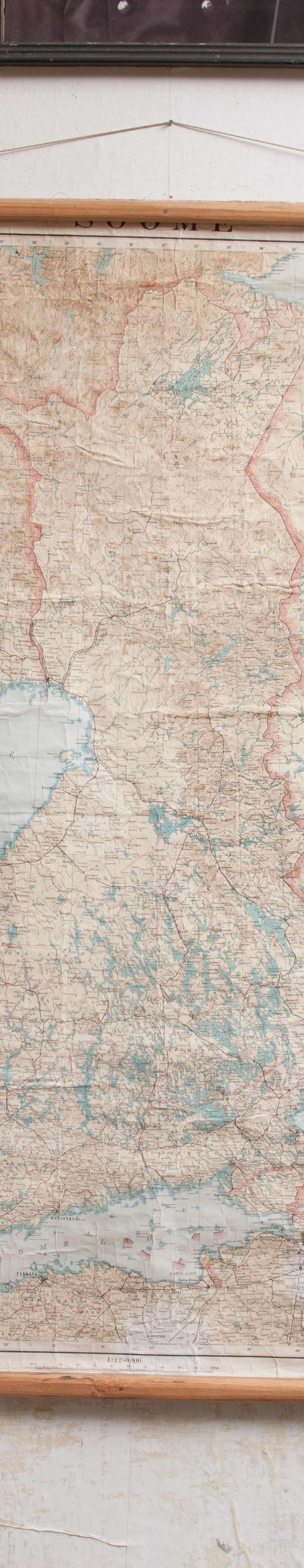 Käsmu Meremuuseum - Soome DV kaart nn. Kuusineni vabariik 1940, jaanuar KMM/KAA_145